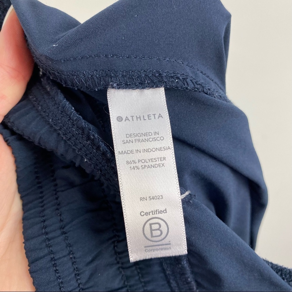 Athleta Navy Blue Cargo Joggers Athletic Activewear Y2k Hiking Sporty Pants - Picture 9 of 9